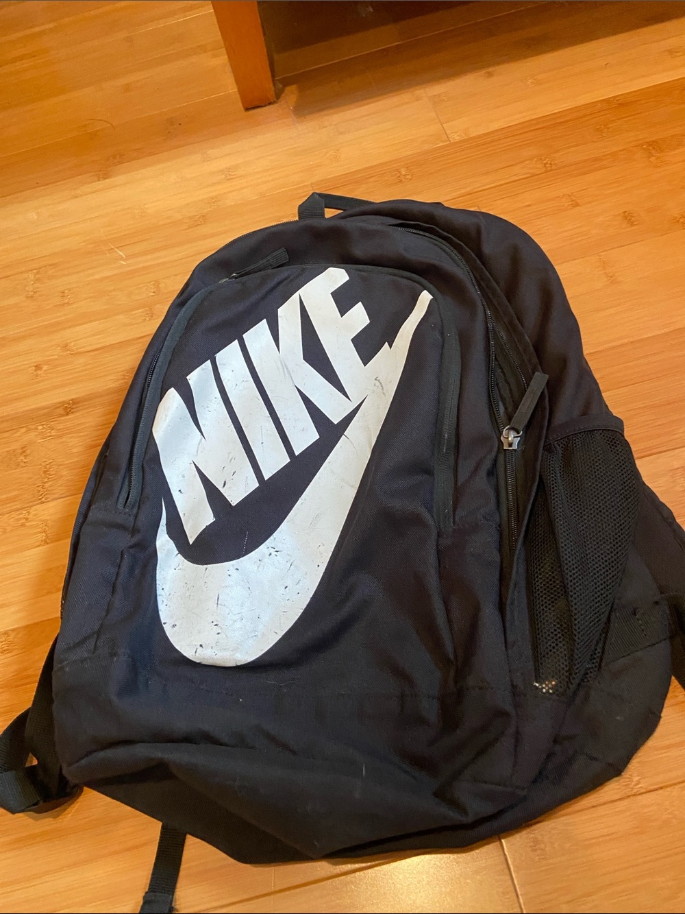 Nike Black Backpack with White Logo